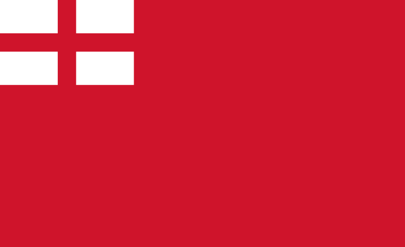 England Red Ensign
Used by the Royal Navy, and merchant vessels from 1620-1707