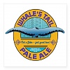 whalestail paleale square sticker 3 x 3