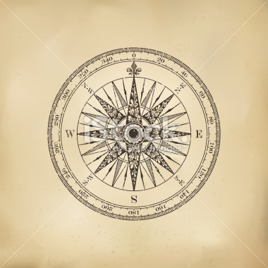 stock illustration 15795296 compass rose on old paper   Copy