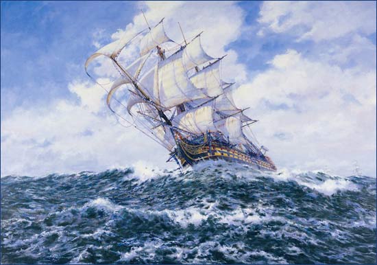 relentless pursuit  HMS Victory by Mike Haywood