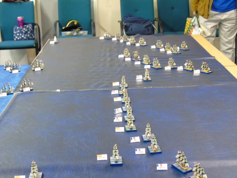 The French and Spanish fleet.