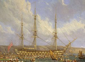 300px HMS Bellerophon and Napoleon cropped
