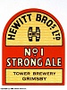 No 1 Strong Ale Labels Hewitt Bros Tower Brewery Ltd 45686 1