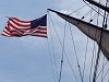 Constitution Spanker and flag halyard detail