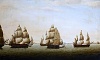 An English Frigate Chased by the French off the Indian Coast Dominic Serres oil painting