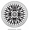 stock vector british navy compass vintage engraved illustration of british navy compass isolated