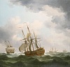 East Indiamen in a Gale