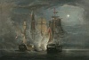 John Christian Schetky, HMS Amelia and the French Frigate Arthuse in Action 1813 (1852)